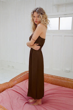 GATHERED SATIN DRESS - Zara фото 3