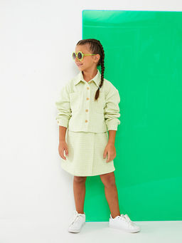 Ekose Uzun Kollu K?z ?ocuk G?mlek