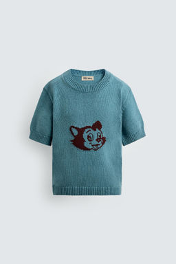 FIGARO JACQUARD KNIT T-SHIRT HARRY LAMBERT FOR ZARA X DISNEY