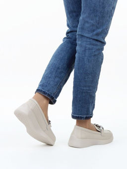 06-YG107-2 BEIGE Туфли женские (натуральная кожа)