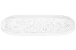 Блюдо овальное "Птички на ветке"33,5*15,5*2 см , белое