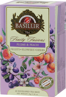 BASILUR. Fruit Infusions. Слива-персик карт.упаковка, 20 пак.