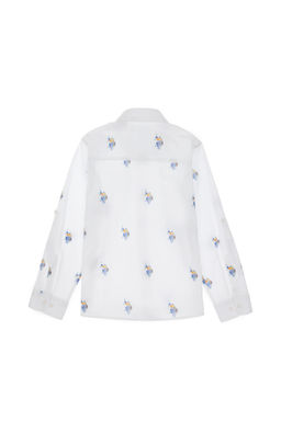 Erkek _ocuk Beyaz Uzun Kollu G_mlek Sepette S_rpriz _ndirim - U.s. polo assn фото 3