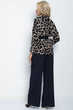 Костюм Осенний шик (синий лео) К10938 - Lt collection фото 2