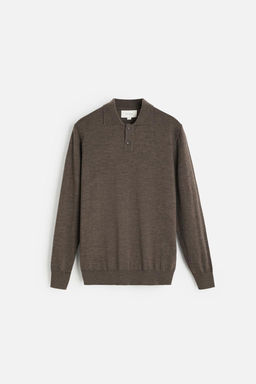 MERINO WOOL KNIT POLO SHIRT - Zara фото 22