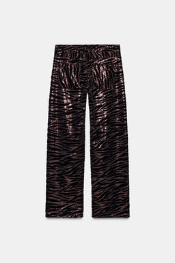 SEQUINNED VELVET TROUSERS - Zara фото 6