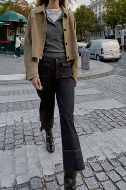 Z1975 MID-WAIST CULOTTES WITH FLAP POCKETS - Zara фото 4
