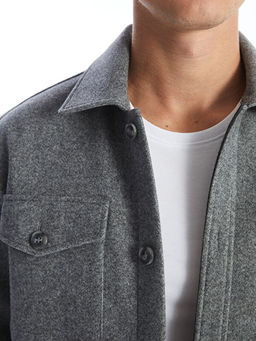 Regular Fit Uzun Kollu Ka?e Erkek G?mlek Ceket