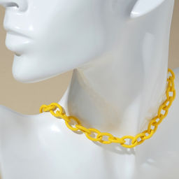 Чокер Цепь мультики, цвет жёлтый, L=37