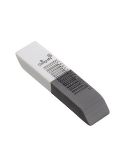 Набор ластиков 10 штук комбинированных бело-серых скошеннных средних 60*15*6мм (штрихкод на штуке)