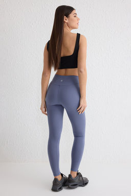 Indigo Soft F?rcal? Kumas Reflektor Bask? Detayl? Tam Boy Orme Spor Tayt THMAW25TY00020