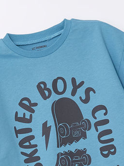 Bisiklet Yaka K?sa Kollu Bask?l? Erkek Bebek Ti??rt 2li - Waikiki фото 3