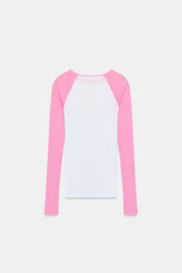 SUPIMA® CONTRAST SLEEVE T-SHIRT - Zara фото 13