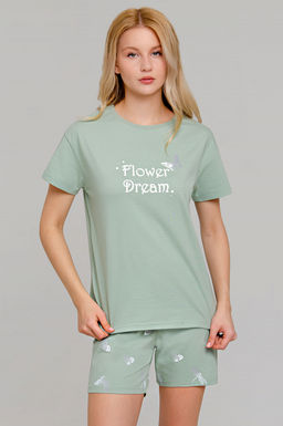 Арт. 9157 Пижама с шортами 42-50 (5 шт) Цвет:полынь