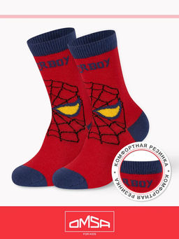 (Omsa) Calzino 23P61 (spiderboy,batboy) (чз) rosso