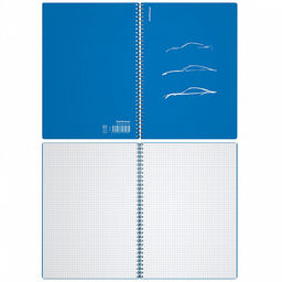 Цена за 2 шт. Тетрадь общая с пластиковой обложкой на спирали ErichKrause Mirage, синий, A4, 80 листов, клетка фото 2