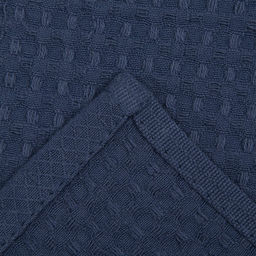 Цена за 2 шт. Полотенце Доляна цв. индиго 35х60 см, 100% хл., крупная вафля 220 г/м2  фото 4