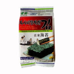 Блок (3 уп. по 5 г) Морская капуста со вкусом приправы васаби Морской друг, Корея, 5 г х 3 шт. Акция