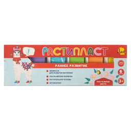 Лео Расти Пластилин растительный РАСТИпласт. Пастельные цвета LRPP-0106 120 г ( в картонной упаковке ) 6 цв  фото 4