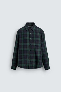 TEXTURED CHECK SHIRT - Zara фото 7