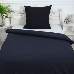 Комплект 1.5сп Черный 8-3 (пододеяльник 145х215см, наволочка 70х70см) бязь, 120г/м, хл100% - Атра фото 2