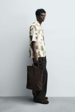 PRINTED VISCOSE/LINEN SHIRT - Zara фото 4