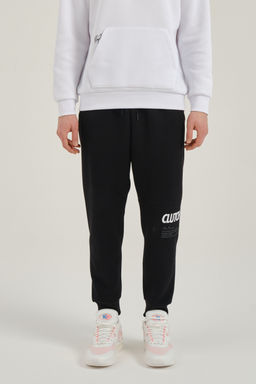 Брюки трикотажные Черный/Белый CLUTCH PLAYER Knit Track Pants