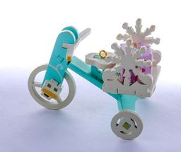 Елочная игрушка - Детский велосипед с багажником 56GG64-25804 SnowFlake - Idh фото 2