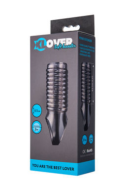 Насадка ToyFa XLover, для увеличения размера, TPE, черная прозрачная, 11 см