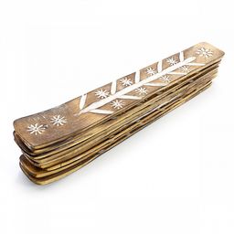 Подставка под благовония Лыжа дерево уп 10шт Антик