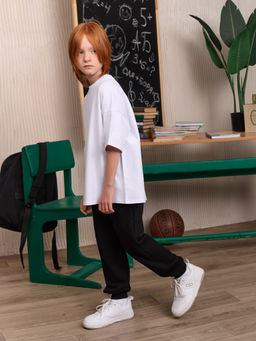 Футболка оверсайз SCHOOL белая - Yollochka фото 3