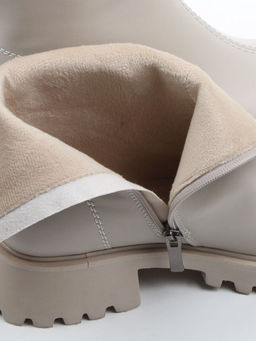 01-XXP759-118 BEIGE Ботинки демисезонные женские (натуральная кожа, байка)