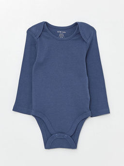 Bisiklet Yaka Uzun Kollu Erkek Bebek ??t??tl? Bodysuit 3l?