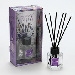 Диффузор ароматический c палочками «Живи мечтой», аромат лаванда, 50 мл., 10.2×19.6×5.2 см