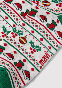 Ekru Soket Corap - Mavi фото 2