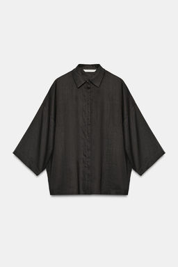 CAMISA FLUIDA OVERSIZE ZW COLLECTION / Marr?n - Zara фото 5