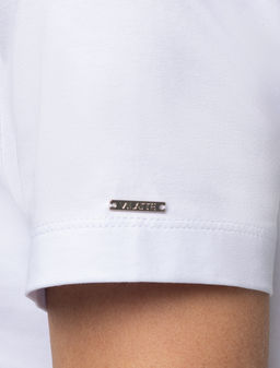 Футболка-поло Vilatte из хлопка с эластаном белый  фото 3