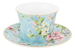 Чайн. пара 2 пр. 270 мл 12,5*9,5*7 см Яблоневый цвет на голубом NEW BONE CHINA - Elan gallery фото 15