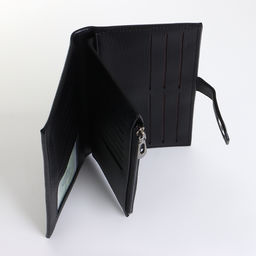 Портмоне мужское на магните, чёрное