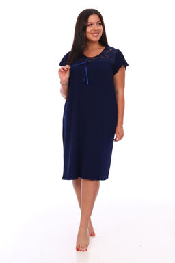 001 Ночная сорочка "темно-синий"