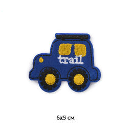 Термоаппликации арт.TBY-1516.3 Машинка темно-синяя 60х50 мм 10 шт