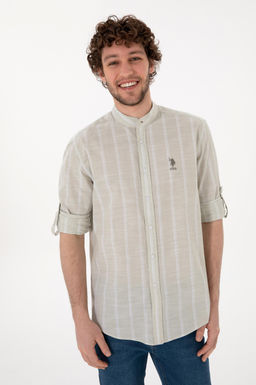 Erkek A__k Haki Uzun Kollu G_mlek Sepette S_rpriz _ndirim - U.s. polo assn фото 3