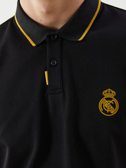Polo Yaka Real Madrid Bask?l? Erkek Taraftar Ti??rt