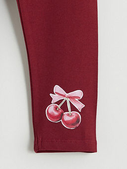 Kiraz Bask?l? K?z ?ocuk Tayt 2li