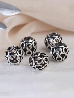 Цена за 5 шт. Шарм разделитель для бусин «Бесконечность», цвет серебро