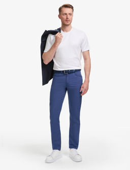 _ndigo Slim Fit Keten Kar___ml_ Kanvas Pantolon