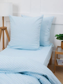 Комплект постельного белья 1,5-спальный, бязь Комфорт (Виши, голубой) - Ивановотекстиль фото 8