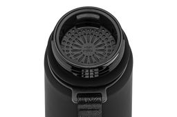 Бутылка для воды 1000 мл 7,8*7,8*28,5 см "Style Matte" с углублениями д/пальцев черная, мотивацион.