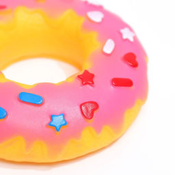 Игрушка пищащая Пончик для собак, 8,5 см, розовая - Пижон фото 3