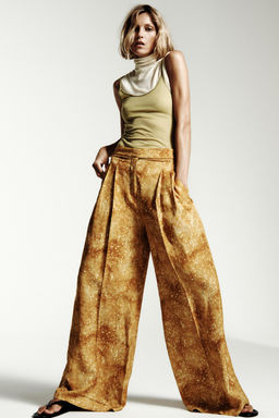 PANTAL?N ESTAMPADO ZW COLLECTION / Ocre
